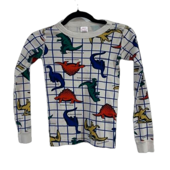 Hanna Andersson Other - ⭐️ 3/$20 Boys Hanna Andersson Dinosaur Long Sleeve Shirt Size 8 White Blue